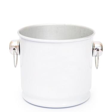 Imagem de Balde De Gelo E Cerveja Térmico Em Alumínio 12L Branco