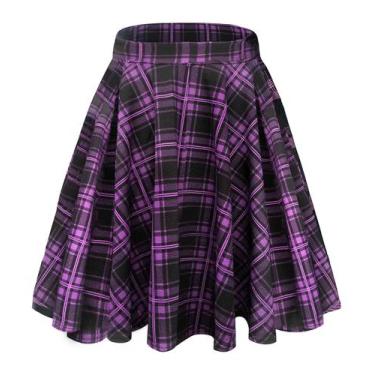 Imagem de Saia midi Urban CoCo versátil, elástica, larga, cintura alta, GG