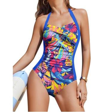 Imagem de Maiô de uma peça AI'MAGE Halter Ruched Tummy Control 2025