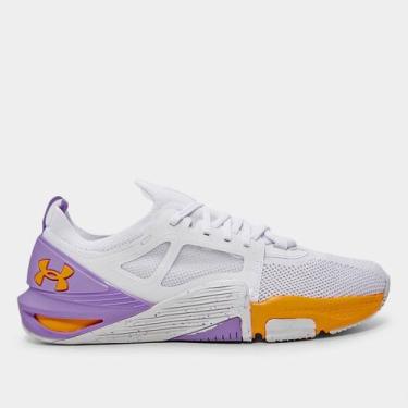 Imagem de Tênis Under Armour Tribase Cross 2 Masculino, Branco, Laranja, 34