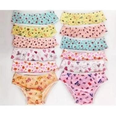 Imagem de Kit C6 Calcinha Calsinha Infantil Estampada Com Algodão - Famy, Sortid