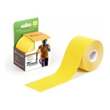 Imagem de Kinésio Tmax Amarelo Bandagem Elástica Terapêutica 5cm X 5m
