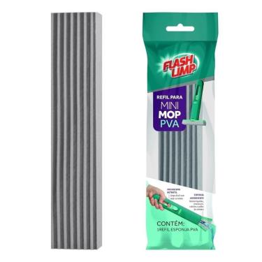 Imagem de Refil Mini Mop Espuma Pva Rodo Rodinho Pia Mágico Flash Limp