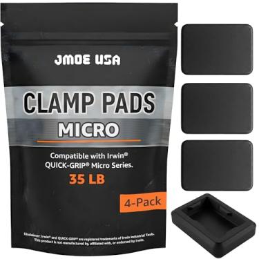 Imagem de Jmoe USA Almofadas de fixação de substituição compatíveis com micro grampos Irwin QUICK-GRIP, superfície de alta aderência, capas de polímero duráveis, acessório para marcenaria