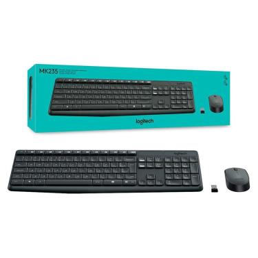 Imagem de Kit Teclado E Mouse Logitech Mk235 Wireless, Abnt2