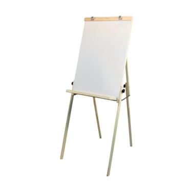 Imagem de Flip Chart Cavalete Dobrável com Porta Blocos e Quadro Branco Treinamentos Apresentações