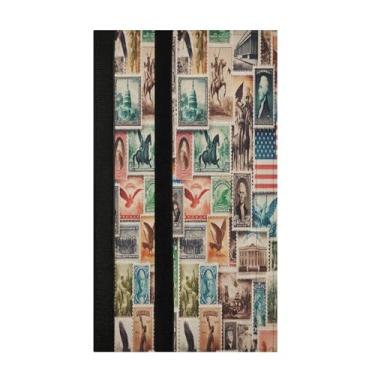 Imagem de Burbuja Us Stamps Conjunto de 2 capas de maçaneta de porta de geladeira, laváveis, forno, micro-ondas, antiderrapante, 35,5 x 14 cm