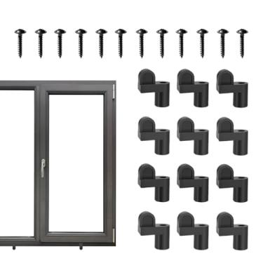 Imagem de Clipes de retenção de tela de janela - com parafusos resistentes evitam agitação | Fecho de painéis de inverno para portas de tela, para casa, escritório, apartamento, quarto, sala de estar