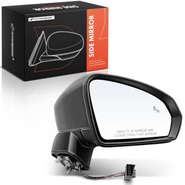 Imagem de A-Premium Espelho de porta elétrico do lado do passageiro - compatível com Volkswagen Taos 2022 2023 2024 - Tinta dobrável manual aquecida para combinar com espelho retrovisor externo com detecção de