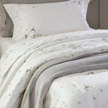 Imagem de Cobreleito Solteiro 200 Fios Kacyumara Vida Bela 02 Pçs Fifi