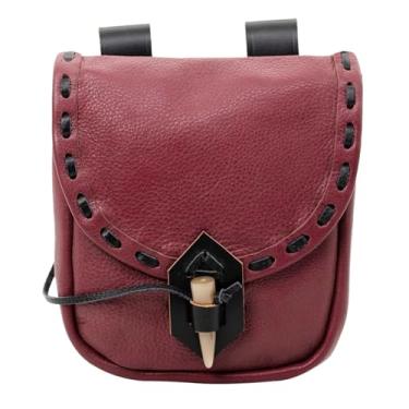 Imagem de Mythrojan Bolsa de cinto medieval, bolsa de couro viking, antigo, vintage, pochete renascentista, LARP, cosplay, bolsa de cintura, bolsa de moedas Renfaire, acessórios de fantasia para homens e