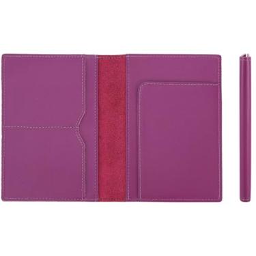 Imagem de STAR VISTA Porta-passaporte de viagem de couro Albatross, design minimalista, capa de couro de flor integral para homens e mulheres - Carteira fina para passaporte, dobrável, bloqueio RFID, Pele de