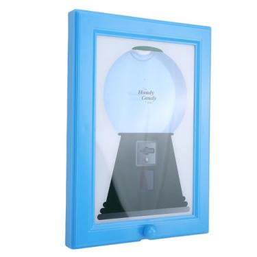 Imagem de Cryfokt Moldura de Doces Prática Máquina de Chicletes Estilo Moldura Exclusiva Em Uma Solução de Doces de Autoatendimento para Lojas de Presentes ou Mesas de Lembrancinhas de Casamento ABS (Azul)