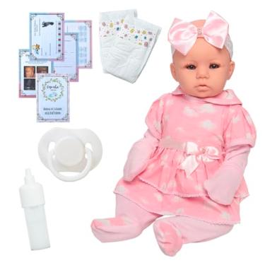 Imagem de Boneca Reborn Abigail Carequinha Corpo 100% Silicone + Bolsa