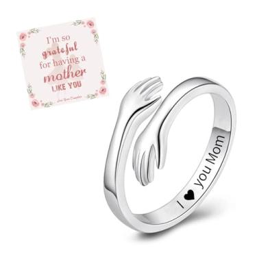 Imagem de SOPIFY To My Granddaughter Hug Ring for Granddaughter, Granddaughter Gifts From Grandma, Always With You Hug Ring for Granddaughter, I Love you Mom, Metal, Sem pedra preciosa