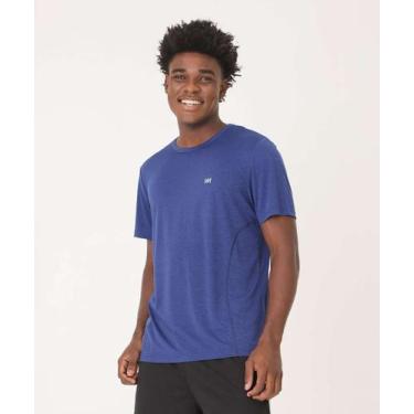 Imagem de Camiseta Masculina Fitness Manga Curta MR-83053, Azul, P