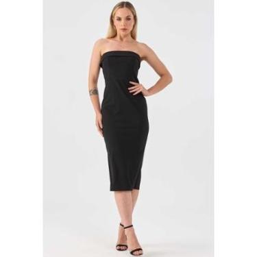 Imagem de Vestido Midi PKS Tomara Que Caia Preto-Feminino