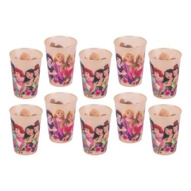 Imagem de Kit 10 Copos Princesas Disney 320 ml Para Lembrancinhas Festa Infantil