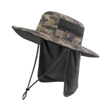 Imagem de Chapéu de Balde Tático para Pesca - Ajustável, Aba Larga, à Prova d'Ág