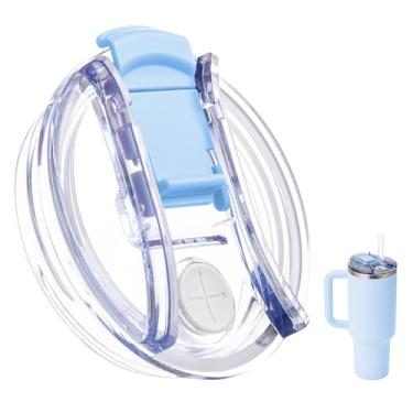 Imagem de Bluwing Tampa de copo de substituição de 1,134 g para Stanley Quencher 1,134 g, tampa de copo de substituição reutilizável para Stanley Quencher 2.0 e copo ProTour (azul)