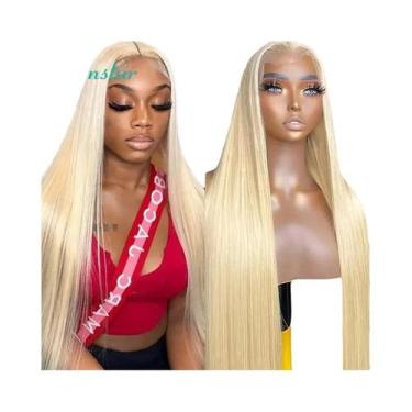 Imagem de Peruca De Cabelo Humano Brasileiro Liso Com Raiz Escura Ombre Loira 13
