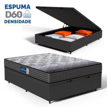 Imagem de Cama Box Baú com Colchão de Espuma D60 Double Face Guarda Costas Comfo