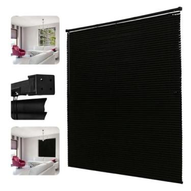 Imagem de Persiana Horizontal Premier 1,00x1,60m Pvc Cor Preto - Evolux