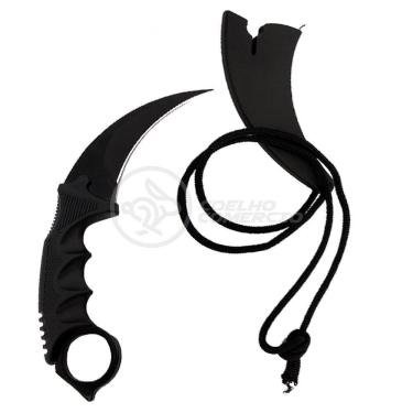 Imagem de Knife Black Karambit Com Fio Manobras Preto Inox