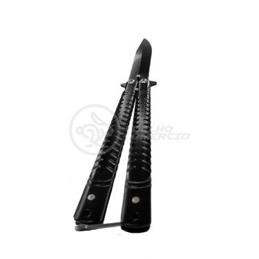 Imagem de Canivete Knife Black Butterfly Com Fio Manobras Preta Borboleta Dobrável De Aço Inoxidável