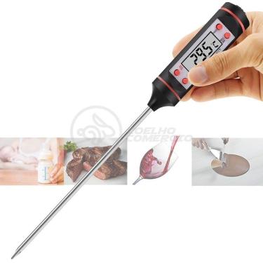 Imagem de Termômetro Culinário Cozinha Digital Mede -50ºc A +300ºc