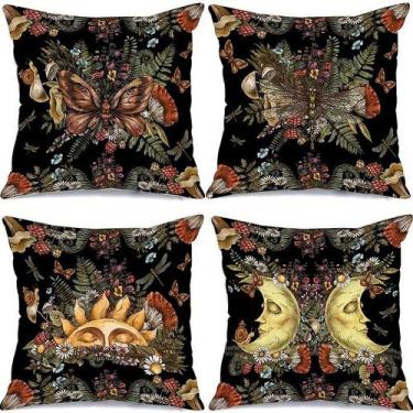 Imagem de Conjunto de fronhas Vintage Botanical Butterfly x4 45x45cm - yiweisai