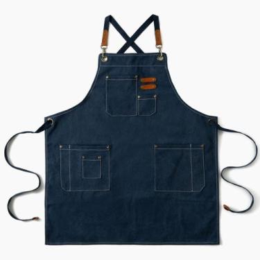Imagem de Avental de lona com design moderno de inspiração coreana para homens e