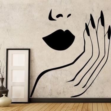 Imagem de Adesivos de parede Creative Nail Art PVC autoadesivos 43x43cm - yiweis