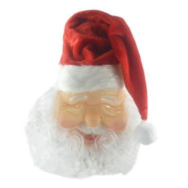 Imagem de Máscara de chapéu de Natal Máscara de Halloween de cosplay de Papai No