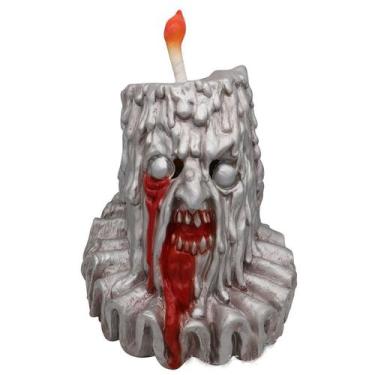 Imagem de Máscara de cosplay Halloween Candle Man Skull com capacete de luz fals