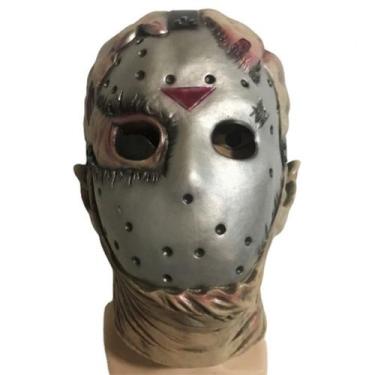 Imagem de Máscara Jason's Scary Face Face Latex Cosplay e adereços de fantasia -