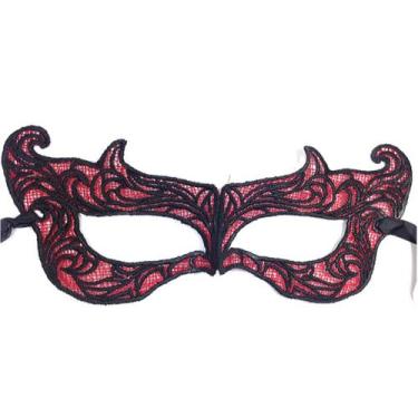 Imagem de Máscara de cosplay Lady Black Lace Half Face Cover, festa de Natal - y