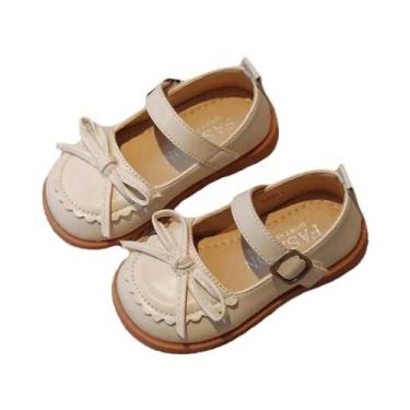 Imagem de Sapatos Mary Jane De Couro PU Macio Para Meninas, Nas Cores Marrom, Be
