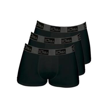 Imagem de Kit com 3 Cuecas Boxer Zorba 717, Preto, M
