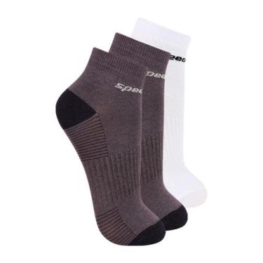 Imagem de Kit com 3 Meias Cano Curto Speedo 8034 Colorido, Cinza, 39-44