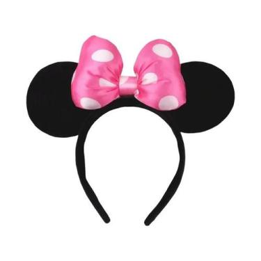 Imagem de Tiara Grande Com Laço De Lantejoulas Da Minnie Mouse Para Mulheres, Ac