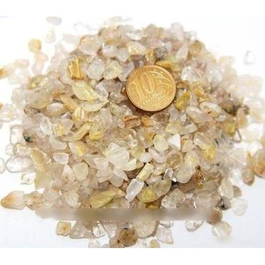 Imagem de Cristal Rutilado Pedra Rolada Míudo Pacote 100g - CristaisdeCurvelo