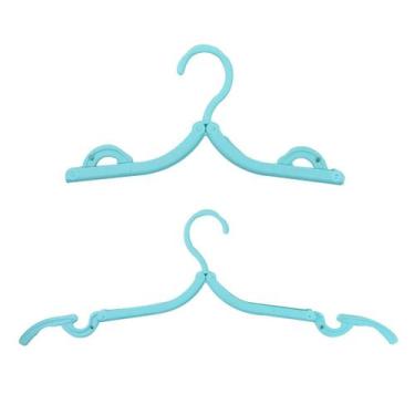 Imagem de Cabide de plástico dobrável para viagem 13x7cm - Top Rio, Azul