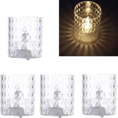 Imagem de 10 Velas Led com Suporte Castiçal Luminária Decoração Sem Fio - Cascav