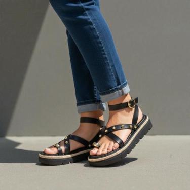 Imagem de Sandália Feminina Flatform Papete Fivela Ajustável Macia Moleca 550421