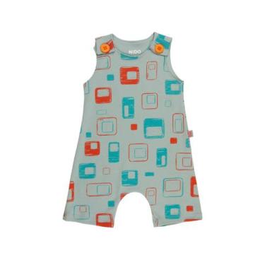 Imagem de Macacão Infantil Bebe Tam P ao GG Estampas Exclusivas - Nido, Quadrado