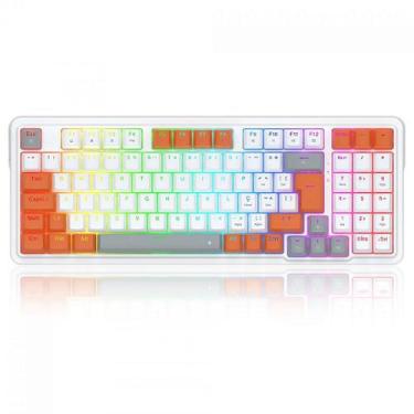 Imagem de Teclado Mecânico Gamer Redragon Gloria, RGB, Switch Dust-Proof Red, AB