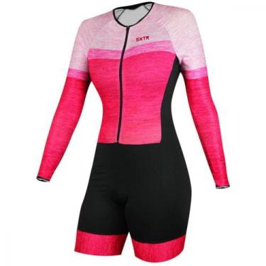 Imagem de Macaquinho Manga Longa Feminino Sportxtreme Comfort Mescla