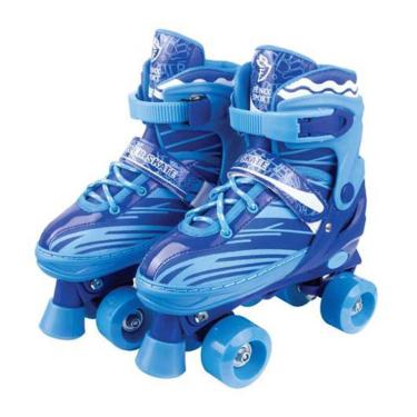 Imagem de Patins Roller Skate 4 Rodas Ajustável Tam 38 à 41 Azul - Fênix