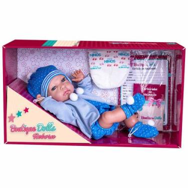 Imagem de Boneco Bebê - Boutique Dolls Reborn - Menino - Casaco Azul - Super Toy
